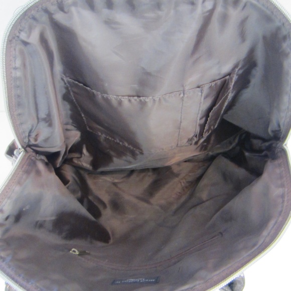 Lancome Brown/Gold Large Makeup/Overnight Bag Double Handle Zip Closure - Picture 2 of 9